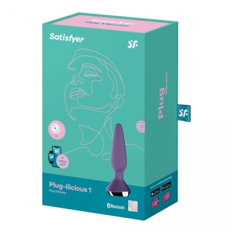 Анальная вибропробка Satisfyer Plug Ilicious 1 с приложением фиолетовая