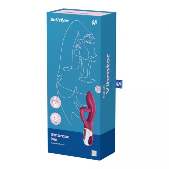 Вибратор Satisfyer Embrace Me с тройным клиторальным стимулятором малиновый