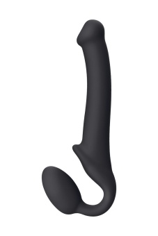 Безремневой гибкий страпон Bendable Strap-on-me M  24,5 см чёрный