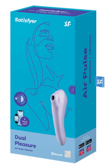 Вакуумно-волновой вибратор Satisfyer Dual Pleasure с приложением фиолетовый
