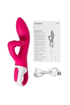 Вибратор Satisfyer Embrace Me с тройным клиторальным стимулятором малиновый