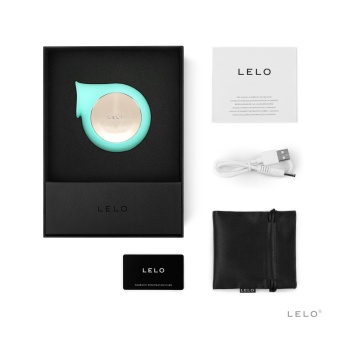 Бирюзовый вакуумный клиторальный стимулятор Lelo Sila