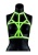 Портупея Bra Harness с неоновым эффектом - размер L-XL