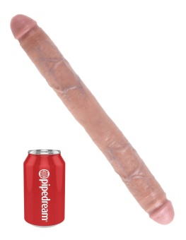 Фаллоимитатор двухсторонний гибкий King Cock Thick Double Dildo 40 см телесный
