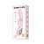 Нежно-розовый вибратор Nicola с вакуумной клиторальной стимуляцией - 24 см.