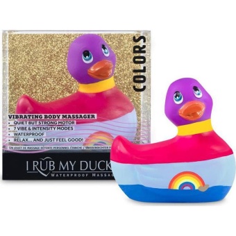 Вибромассажер уточка I Rub My Duckie 2.0 с радугой