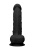Черный фаллоимитатор Realistic Cock With Scrotum - 22,8 см.