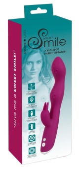 Фиолетовый вибратор G-Spot Rabbit Vibrator для стимуляции зон G и A - 23,6 см.