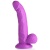 Фиолетовый фаллоимитатор на присоске 7.5  Dildo with Balls - 21,5 см.