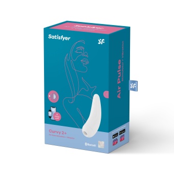 Вакуумный стимулятор Satisfyer Curvy 2+ с приложением белый