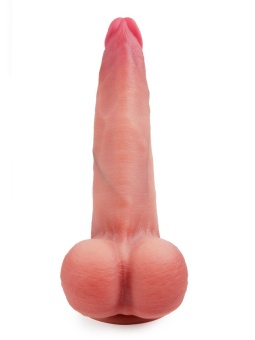 Телесный реалистичный фаллоимитатор с присоской - 30 см.