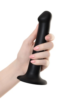 Гибкий фаллоимитатор на присоске Strap-on-me M черный