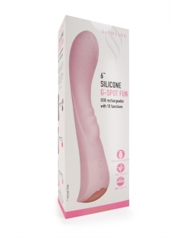 Малиновый вибратор для G-стимуляции - 19,1 см.