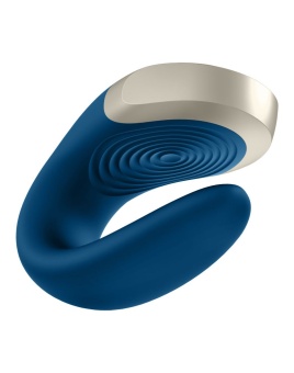 Вибратор для пар Satisfyer Double Love с пультом управления и приложением синий