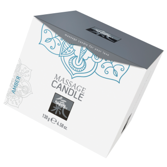 Массажная свеча Shiatsu Massage Candle с ароматом амбры - 130 гр