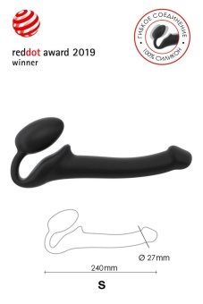 Безремневой страпон Bendable Strap-on-me S 24 см чёрный