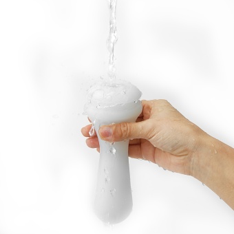 Мастурбатор зефирка Tenga FLEX Silky белый с мягким рельефом