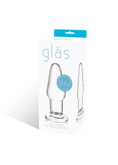 Маленькая стеклянная прозрачная анальная пробка - 8 см