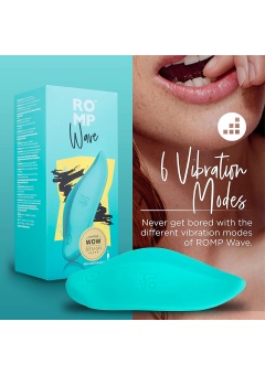 Небольшой клиторальный вибратор Romp Wave Lay-On бирюзовый