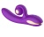 Фиолетовый вибратор-кролик с функцией вращения ствола