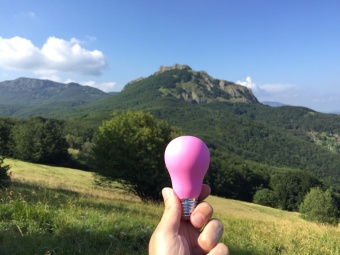 Силиконовая лампочка с вибрацией Gvibe Gbulb розовая