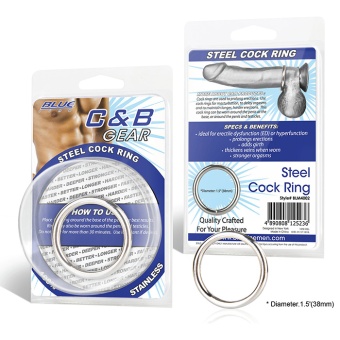 Стальное эрекционное кольцо Stell Cock Ring диаметр - 4.5 см