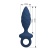Синяя анальная пробка с кольцом Butt Plug with Loop S - 11,5 см. Синяя анальная пробка с кольцом Butt Plug with Loop S - 11,5 см.