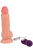 Реалистичный вибратор с мошонкой и пультом Real Basic Toy - 17 см
