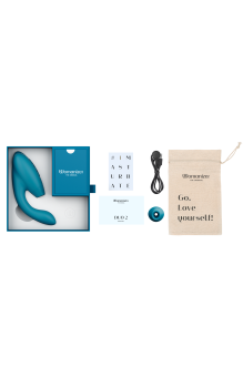 Вибратор с бесконтактной стимуляцией клитора Womanizer DUO 2 бирюзовый