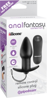 Анальная вибропробка с дистанционным пультом Pipedream Anal Fantasy Collection Remote Control Silicone Plug черная