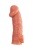 Телесная насадка на фаллос с фиксацией мошонки EXTREME SLEEVE - 15,6 см.