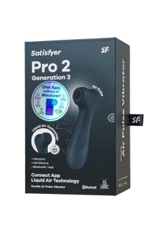 Вакуумный стимулятор с вибрацией и приложением Satisfyer Pro 2 Generation 3 графитовый