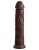 Коричневый фаллоимитатор-реалистик 11  Silicone Dual Density Cock - 29,5 см.
