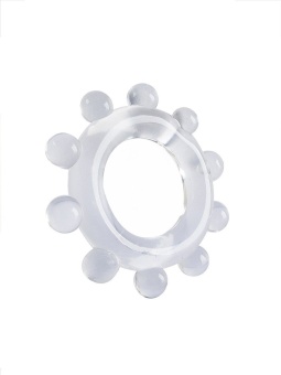 Прозрачное эрекционное кольцо со стимулирующими шариками