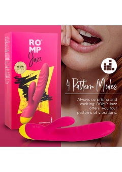 Вибратор с клиторальным стимулятором Romp Jazz Rabbit Vibrator малиновый