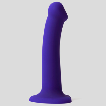 Фаллоимитатор с Led подсветкой Strap-On-Me Semi-Realistic Glow-Led M синий