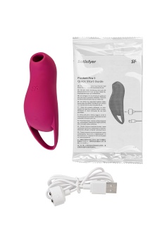 Вакуумый вибростимулятор клитора Satisfyer Pocket Pro 1 бордовый
