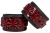 Оковы с чёрно-красным узором Ouch! Luxury Ankle Cuffs