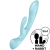 Двусторонний вибратор-кролик с 3 моторами Satisfyer Triple Oh голубой