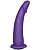 Гладкая изогнутая насадка-плаг 17 см фиолетовая