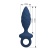 Синяя анальная пробка с кольцом Butt Plug with Loop L - 15,7 см. Синяя анальная пробка с кольцом Butt Plug with Loop L - 15,7 см.