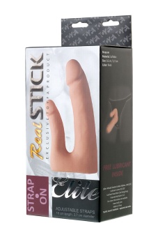 Насадка-фаллоимитатор для двойного проникновения ToyFa SoftSkin - 19 см