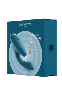 Вибратор с бесконтактной стимуляцией клитора Womanizer DUO 2 бирюзовый