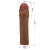 Коричневая насадка на пенис Chane - 18 см. Коричневая насадка на пенис Chane - 18 см.