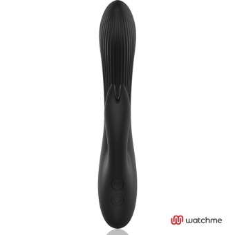 Черно-золотой вибратор-кролик с пультом-часами Anne s Desire Rabbit Vibe Wireless Watchme - 20,5 см.