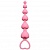 Розовая анальная цепочка Heart s Beads Pink - 18 см.