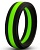 Черно-зеленое эрекционное кольцо Silicone Go Pro Cock Ring