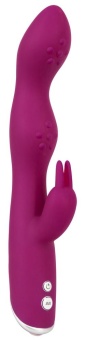 Фиолетовый вибратор G-Spot Rabbit Vibrator для стимуляции зон G и A - 23,6 см.