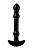 Элегантный чёрный анальный стимулятор с шариками на стволе - 19 см.
