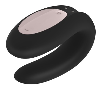 Вибратор для пар с управлением от приложения Satisfyer Double Joy черный